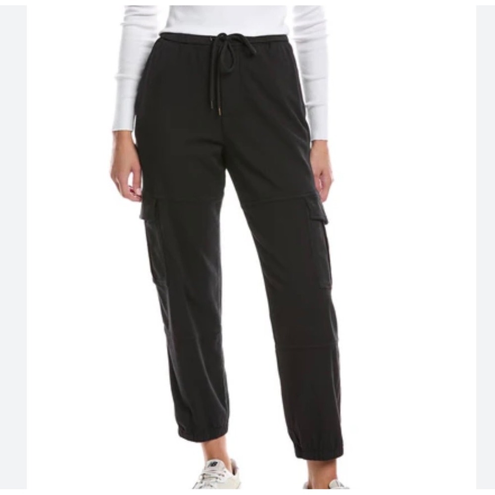 James Perse Standard Black Cargo Joggers Sz 2/M Drawstring Sweatpant SOFT
